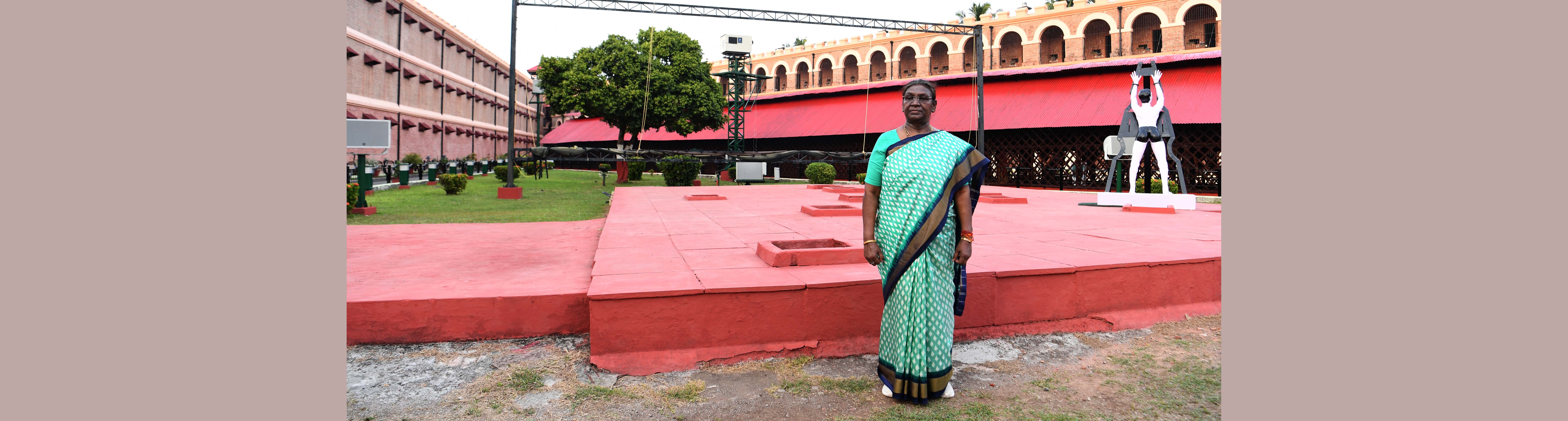 The President of India, Smt Droupadi Murmu visited the historic Cellular Jail in Port Blair on February 19, 2024.
