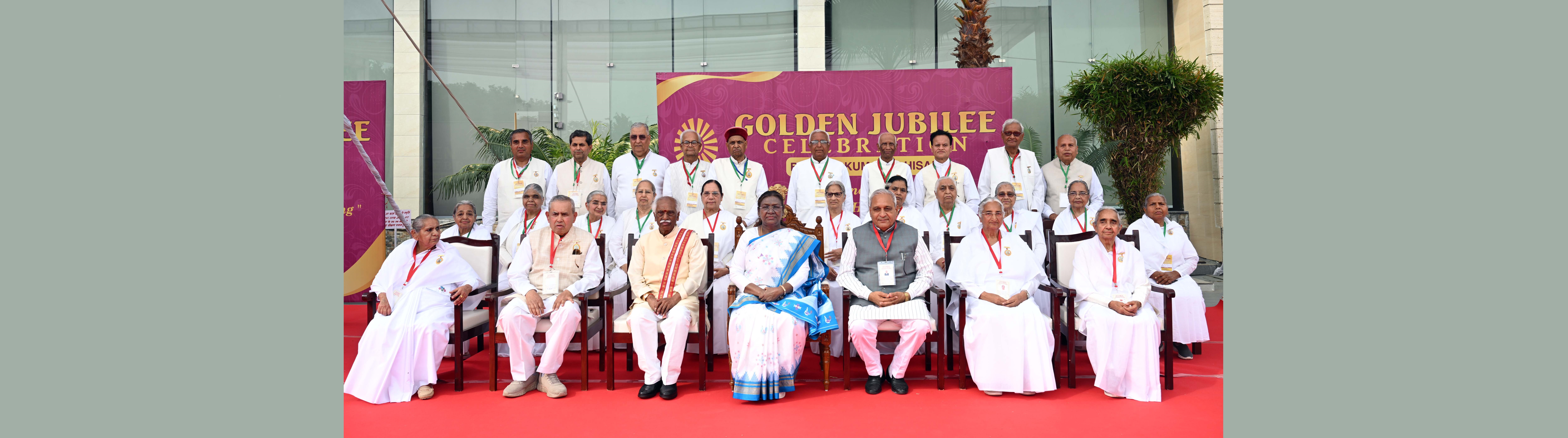 The President of India, Smt Droupadi Murmu launched a state-level campaign, ‘spiritual education for holistic well-being’ of Brahma Kumaris, Hisar, on March 10, 2025 on its golden jubilee.