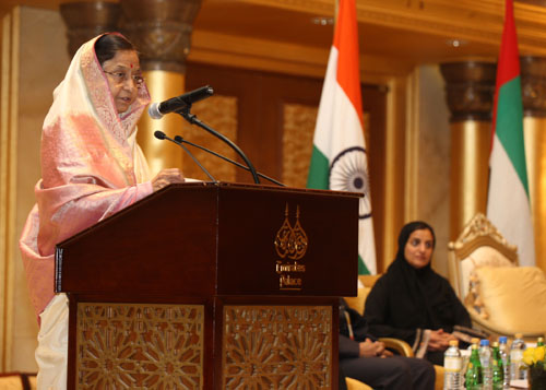 Speech by Her Excellency the President of India, Shrimati Pratibha Devisingh Patil at the Abu Dhabi Chamber of Commerce & Industry at Abu Dhabi, Uae