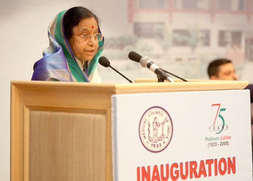 Speech by Her Excellency the President of India, Shrimati Pratibha Devisingh Patil, at the Concluding Function of the Platinum Jubilee Celebrations of the Medical Council of India