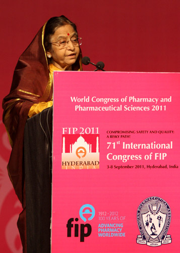 Speech By Her Excellency The President Of India, Shrimati Pratibha Devisingh Patil At The Inauguration Of The 71st Fip World Congress Of Pharmacy And Pharmaceutical Sciences