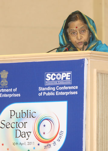 Speech By Her Excellency The President Of India, Shrimati Pratibha Devisingh Patil At The Public Sector Day And To Present Awards To The Central Public Sector Enterprises