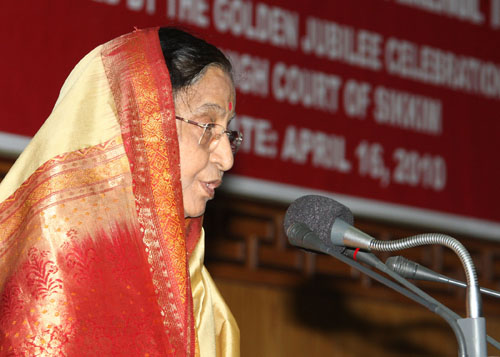 Speech by Her Excellency the President of India, Shrimati Pratibha Devisingh Patil at the Concluding Ceremony of the Golden Jubilee Year of the High Court of Sikkim