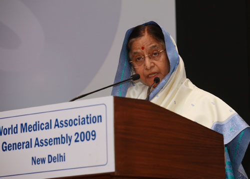 Speech by Hon'ble President of India, Shrimati Pratibha Devisingh Patil, at the Inaugration of the General Assembly of World Medical Association