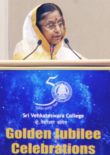 Speech by Her Excellency the President of India, Shrimati Pratibha Devisingh Patil at the Inauguration of the Golden Jubilee Celebrations of Sri Venkateswara College