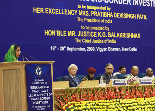 Speech by Hon'ble President of India, Shrimati Pratibha Devisingh Patil, at the Inauguration of the Regional Conference on "International Trade Law and Legal Aspects of Trans-border Investment"