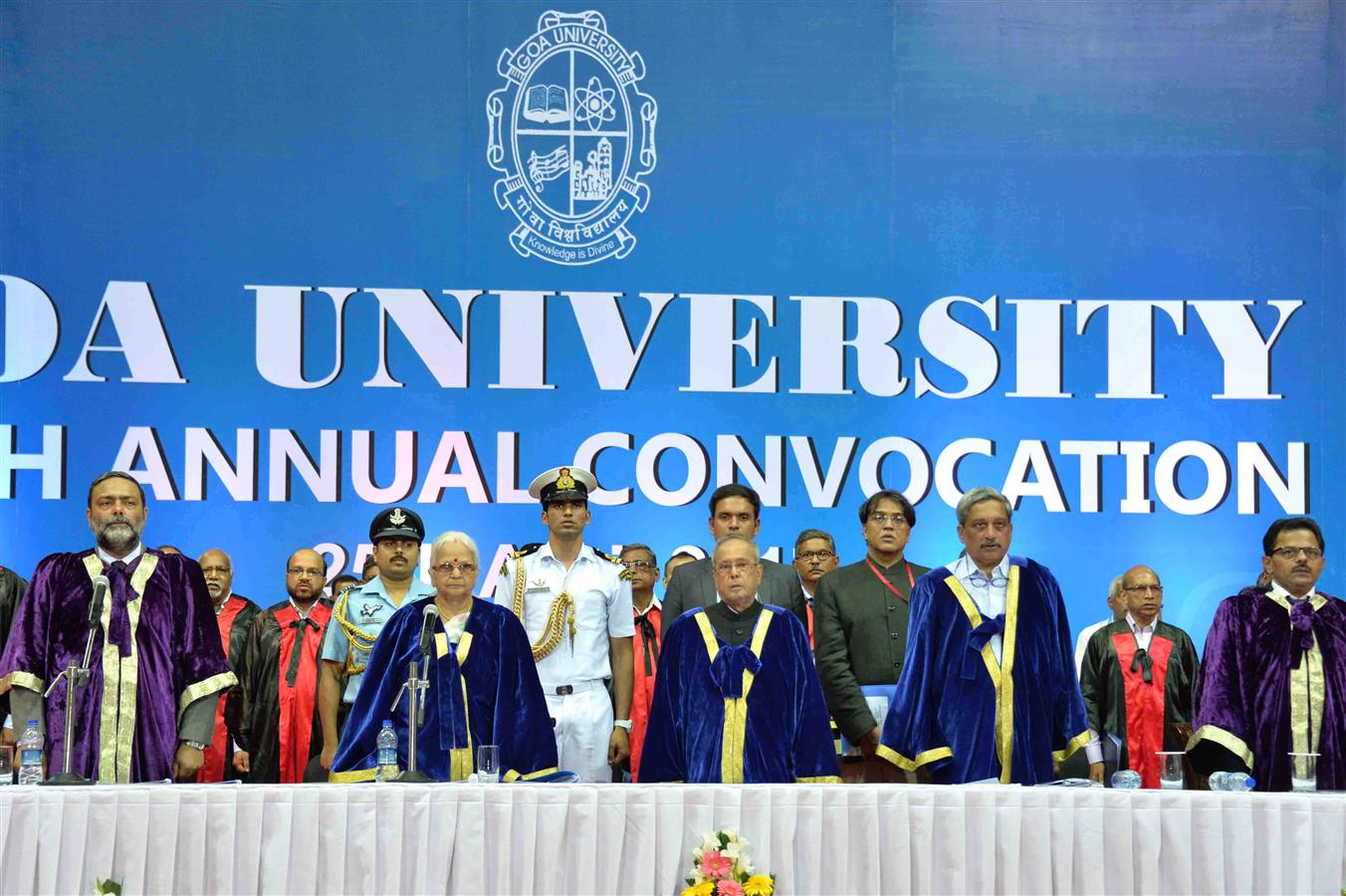 The President of India, Shri Pranab Mukherjee at the Annual Convocation of Goa University in Goa on April 25, 2017.