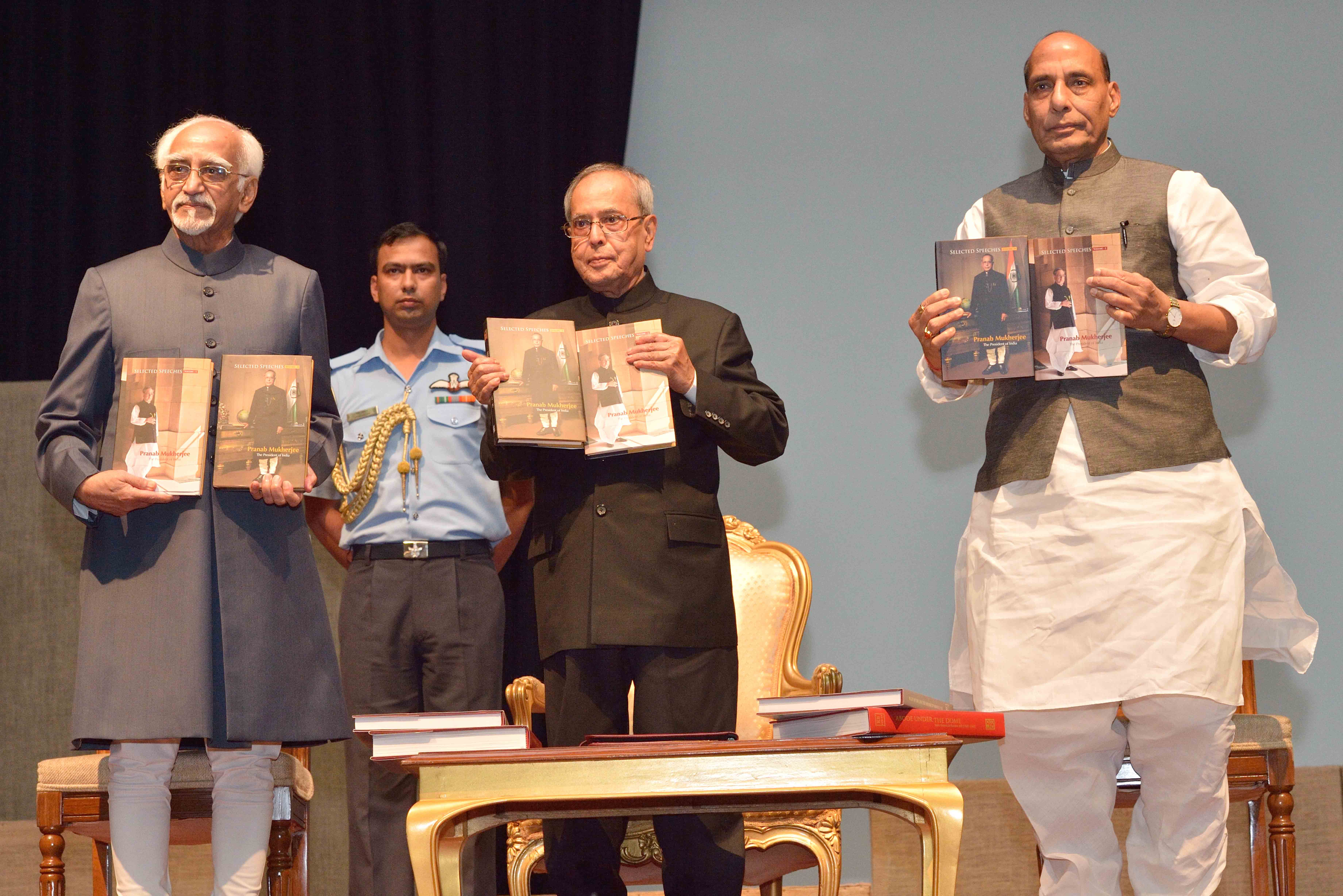 The President of India, Shri Pranab Mukherjee during the release of two volumes of book entitled.