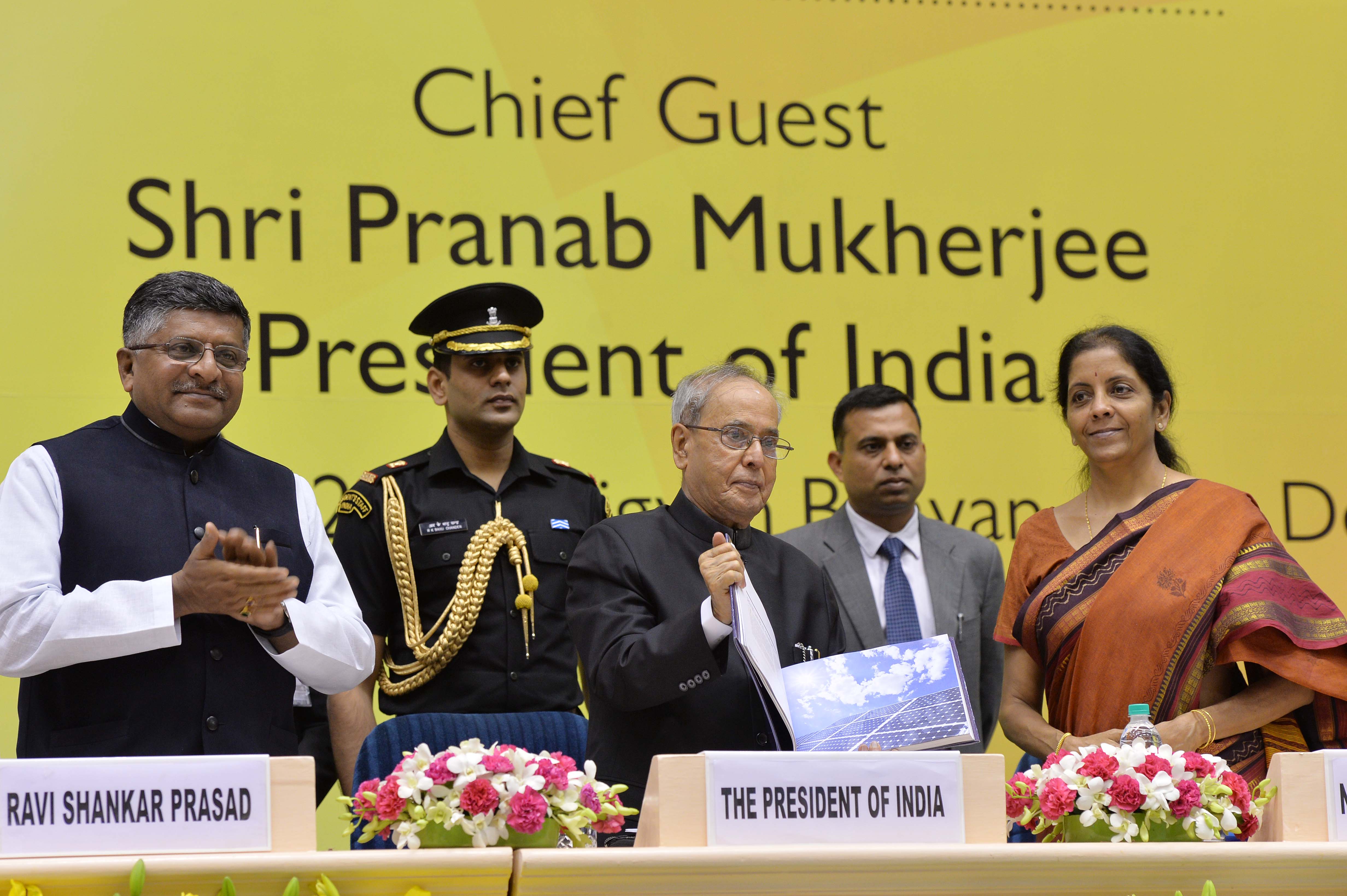 The President of India, Shri Pranab Mukherjee during the inauguration of Diamond Jubilee celebrations of Engineering Export Promotion Council of India (EEPC India) in New Delhi on September 03, 2015.