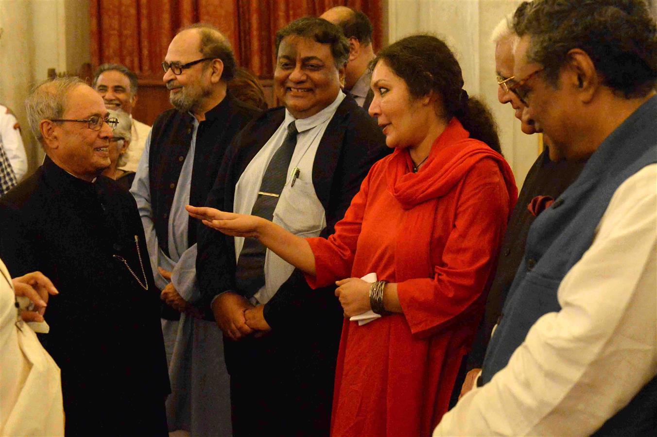 The President of India, Shri Pranab Mukherjee Hosting Dinner to Media Personnel at Rashtrapati Bhavan on July 3, 2017.