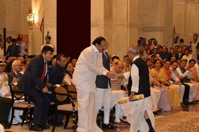 The Former President of India, Shri Pranab Mukherjee at the BHARAT  							  RATNA Investiture Ceremony in Rashtrapati Bhavan on August 8, 2019.