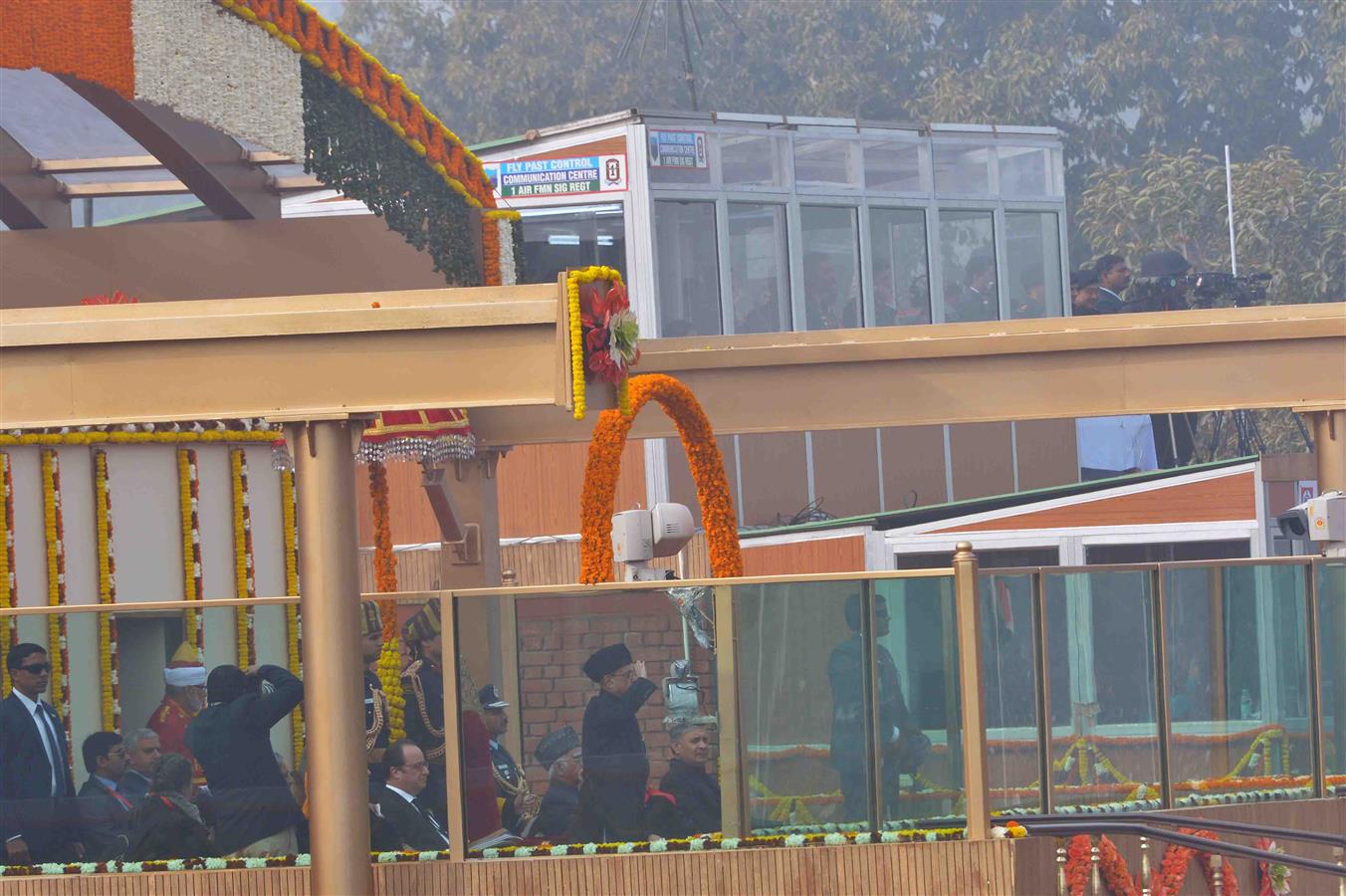 The President, Shri Pranab Mukherjee taking the salute at the 67th Republic Day Parade at Rajpath in New Delhi on January 26, 2016. 