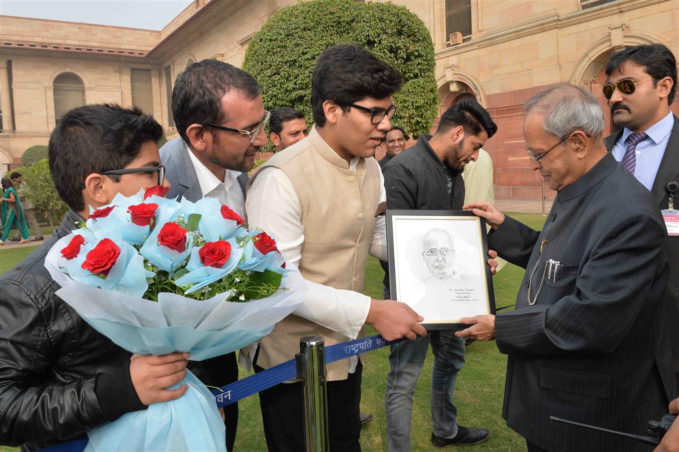 The President of India, Shri Pranab Mukherjee meeting with people of all walks of life on his Birthday at Rashtrapati Bhavan on December 11, 2015.