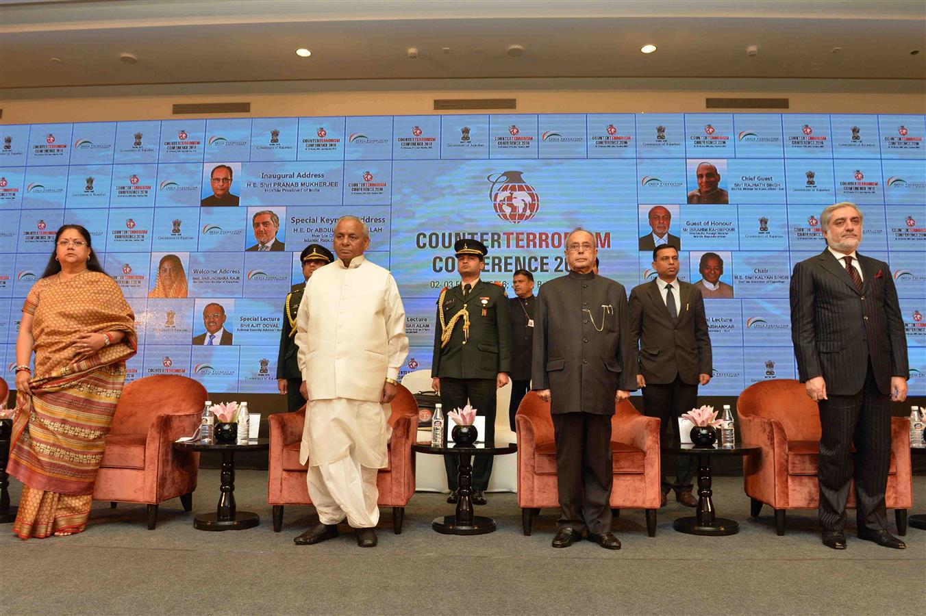 The President of India, Shri Pranab Mukherjee at the inaugural function of the Counter-Terrorism Conference- 2016 at Jaipur on February 2, 2016. 