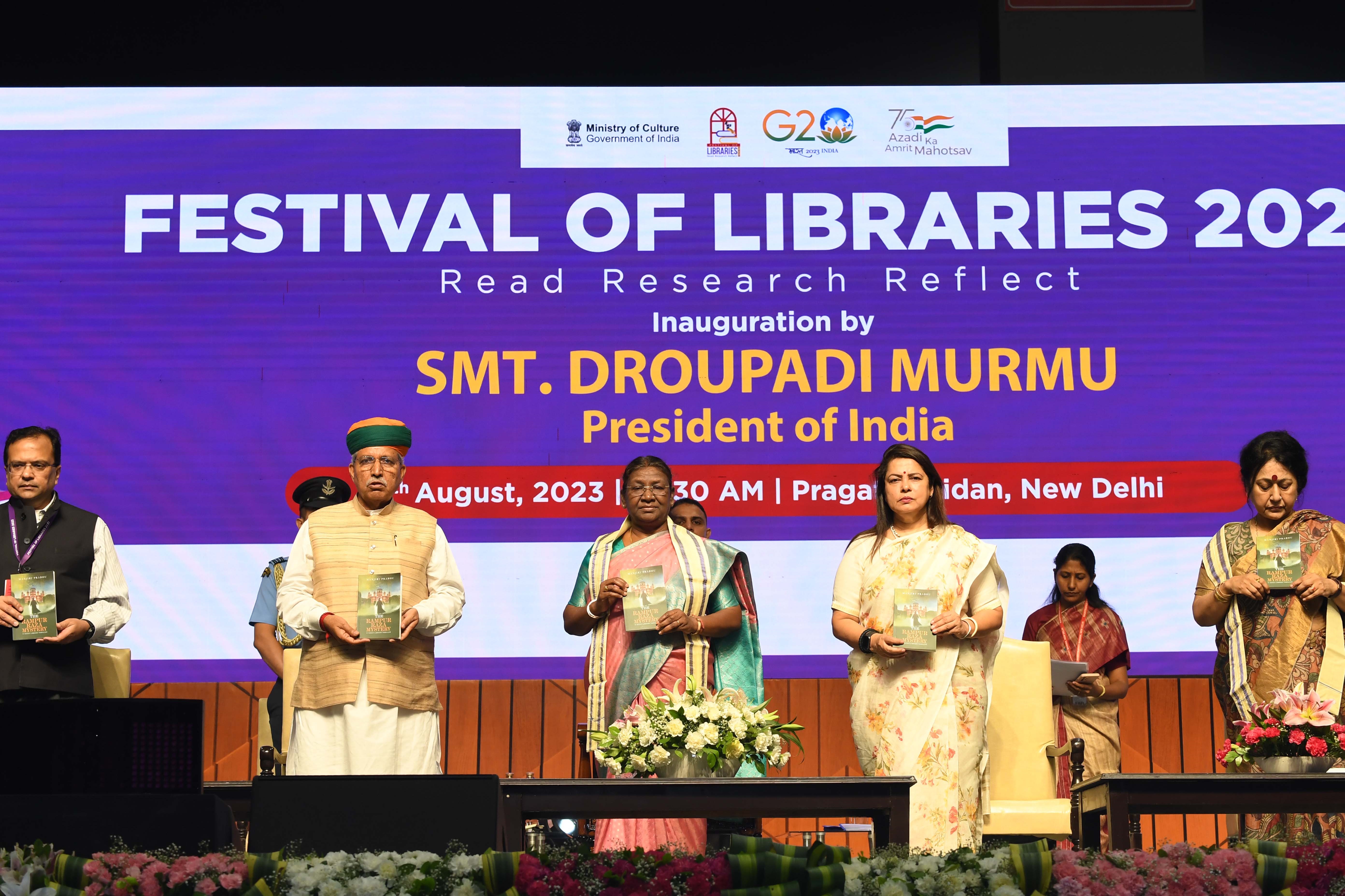 The President of India, Smt Droupadi Murmu inaugurated the ‘Festival of Libraries’ in New Delhi on August 5, 2023.