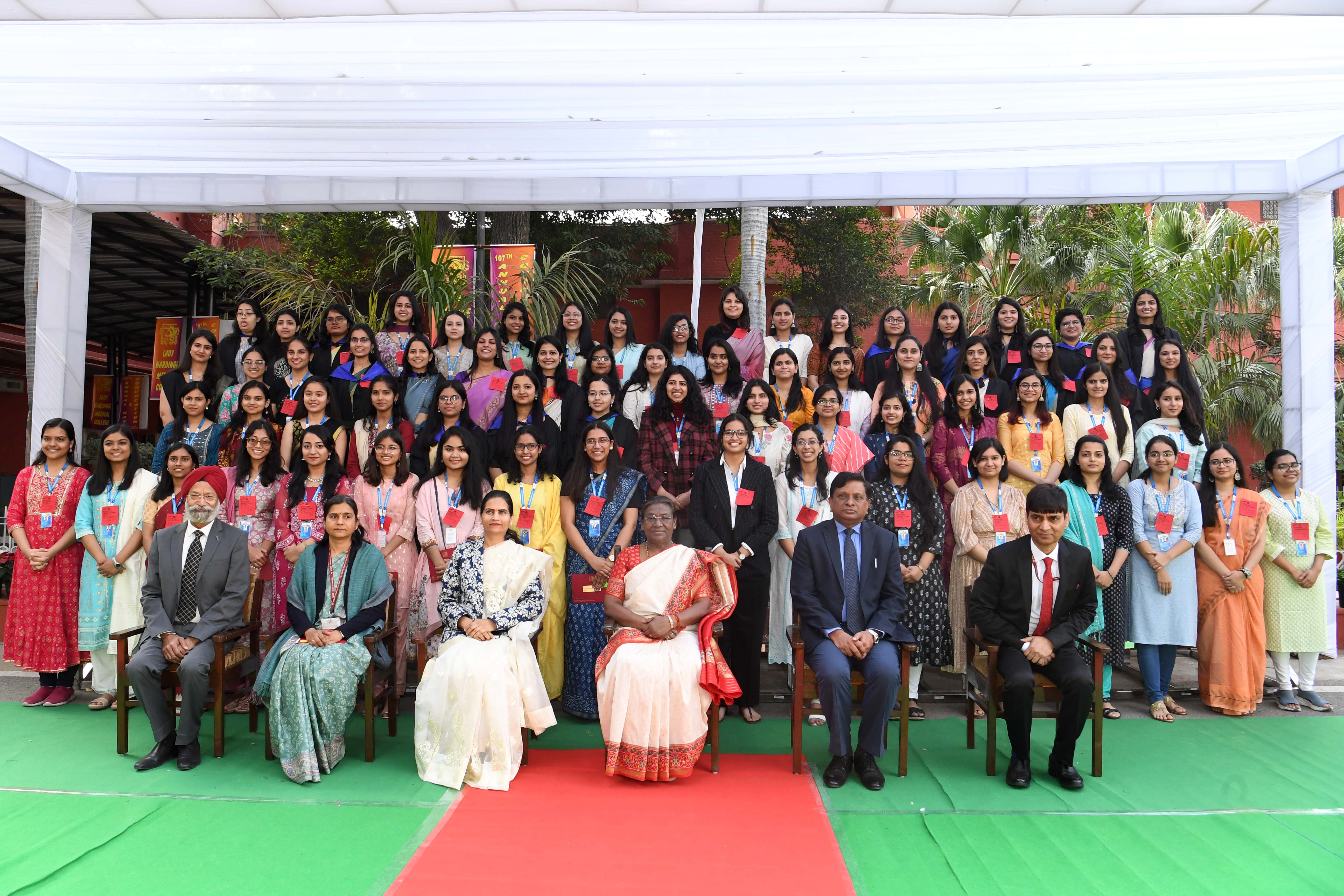 The President of India, Smt Droupadi Murmu graced 107th Annual Day and Convocation Ceremony of Lady Hardinge Medical College (LHMC) in New Delhi on February 26, 2024. 