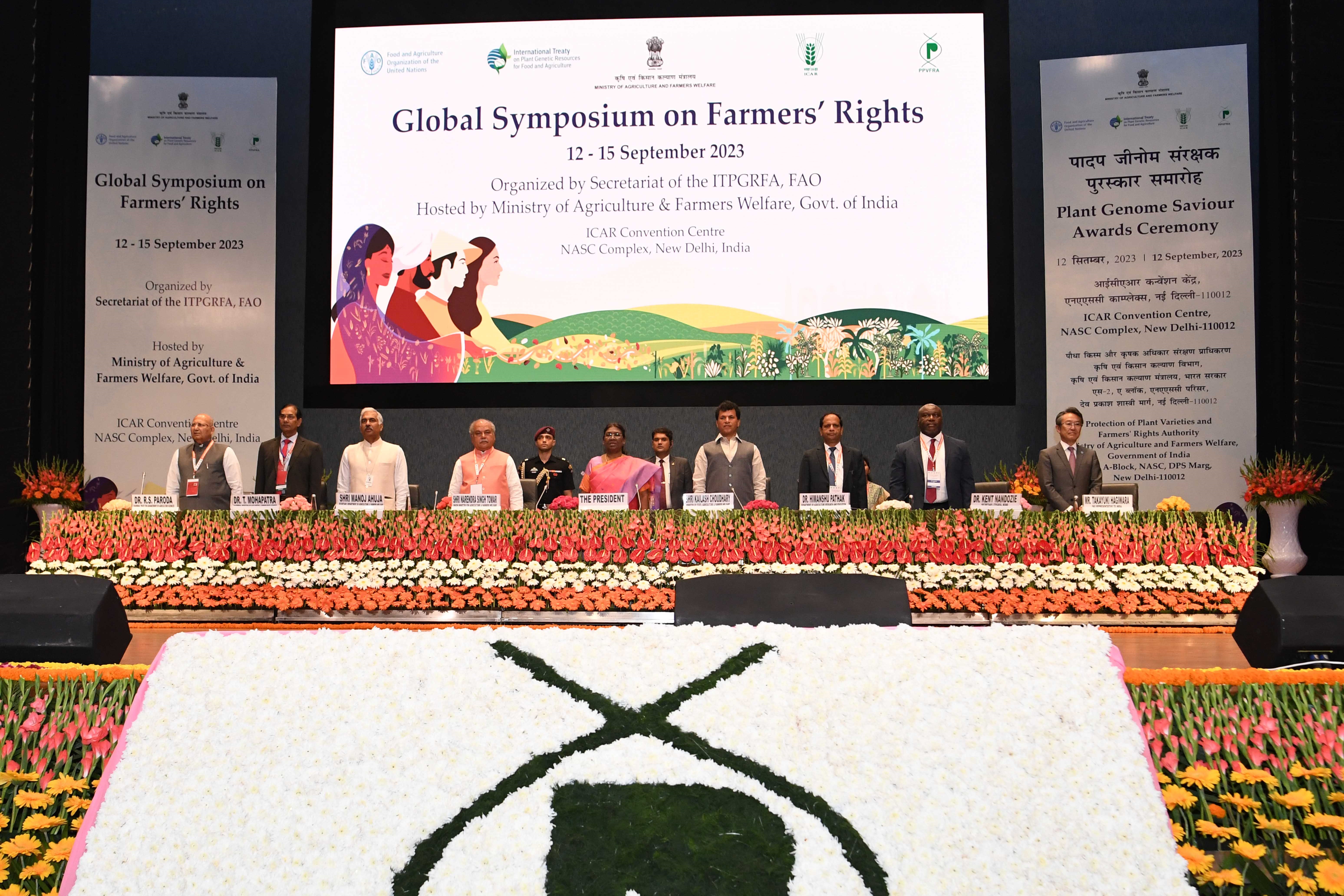 The President of India, Smt Droupadi Murmu inaugurating the First Global Symposium on Farmers' Rights in New Delhi, on September 12, 2023.