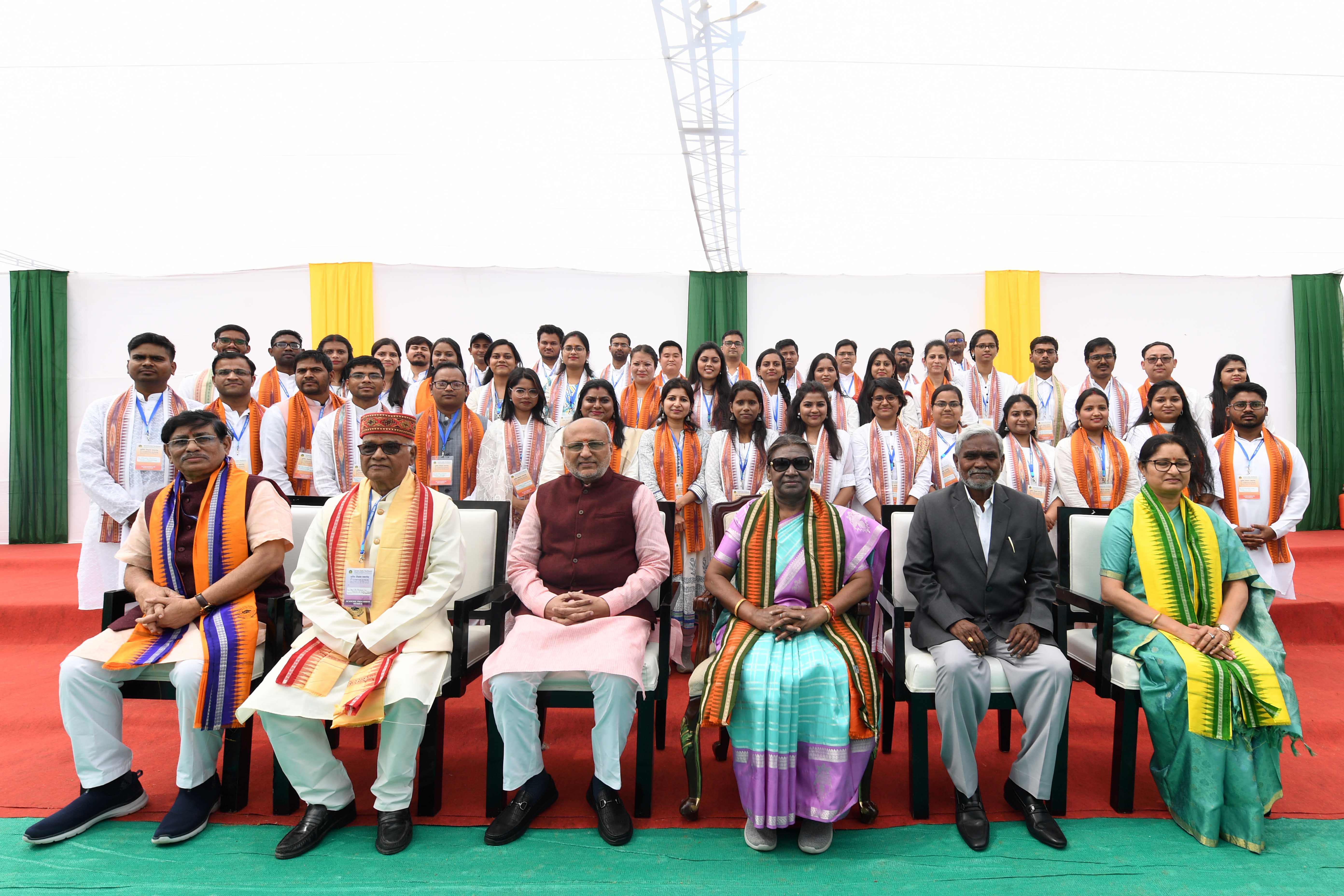The President of India, Smt Droupadi Murmu graced and addressed the third convocation of the Central University of Jharkhand at Ranchi on February 28, 2024. 
