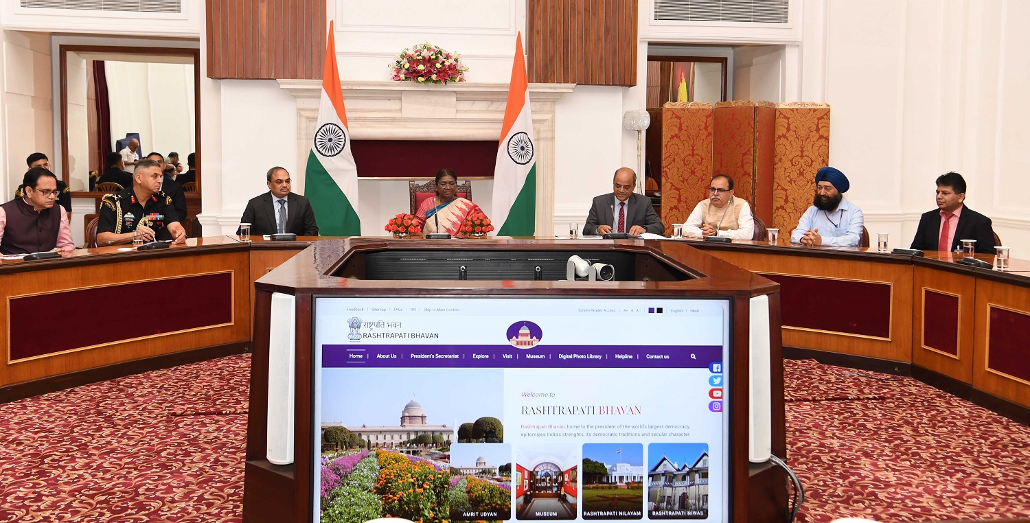 The President of India, Smt Droupadi Murmu  Launched the redeveloped website of the President of India and Rashtrapati Bhavan in the presence of Secretary to the President, Shri Rajesh Verma, Director General of NIC, Shri Rajesh Gera and other officials from Rashtrapati Bhavan and NIC on July 25, 2023